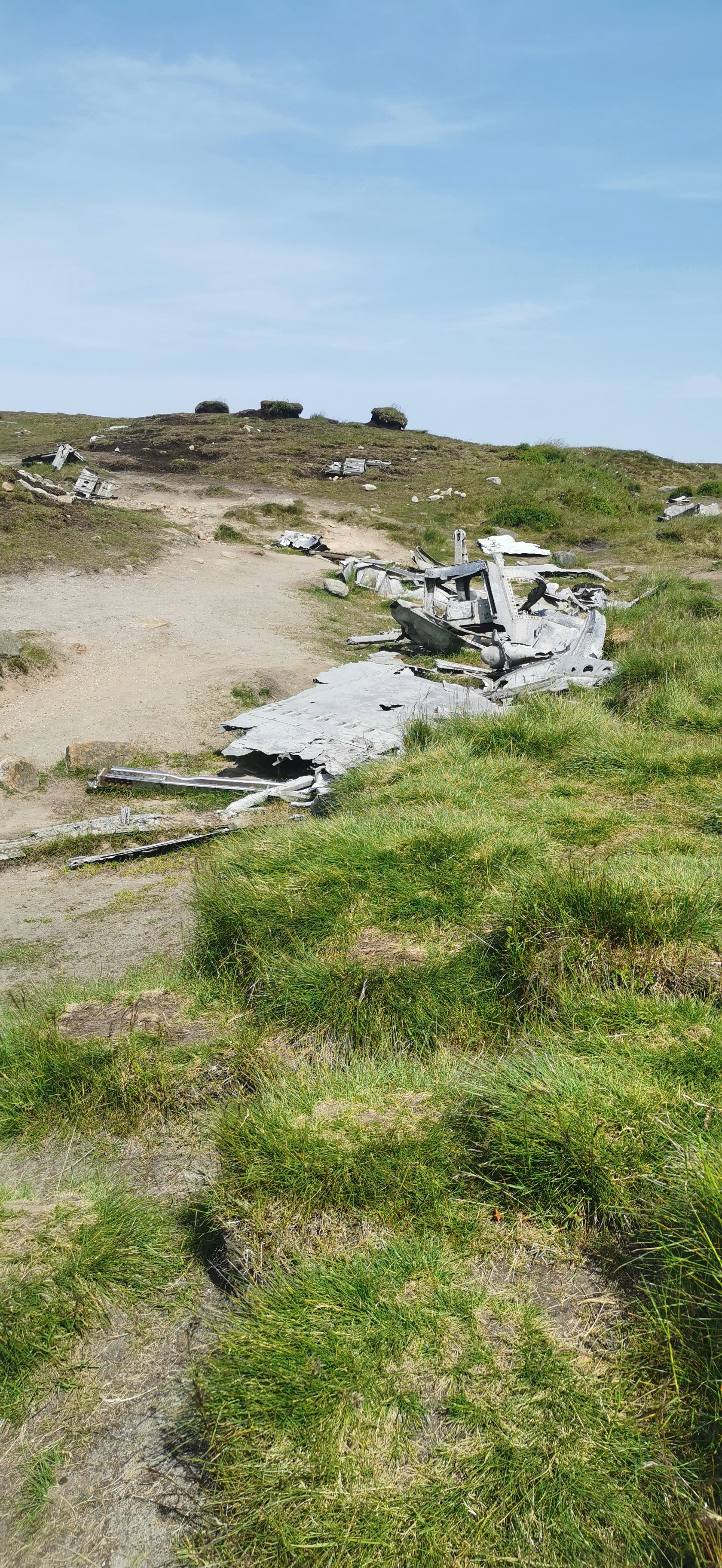Photo taken between B-29 Superfortress and Higher Shelf Stones