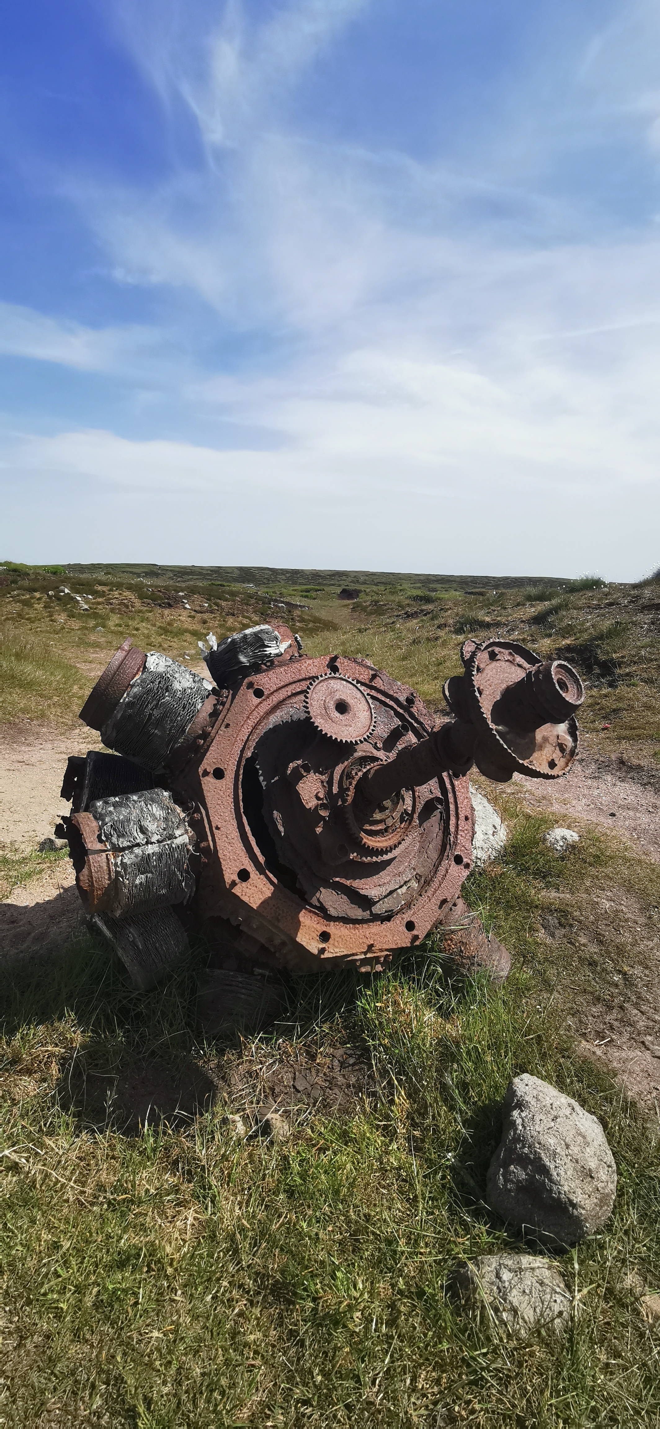 Photo taken between B-29 Superfortress and Higher Shelf Stones