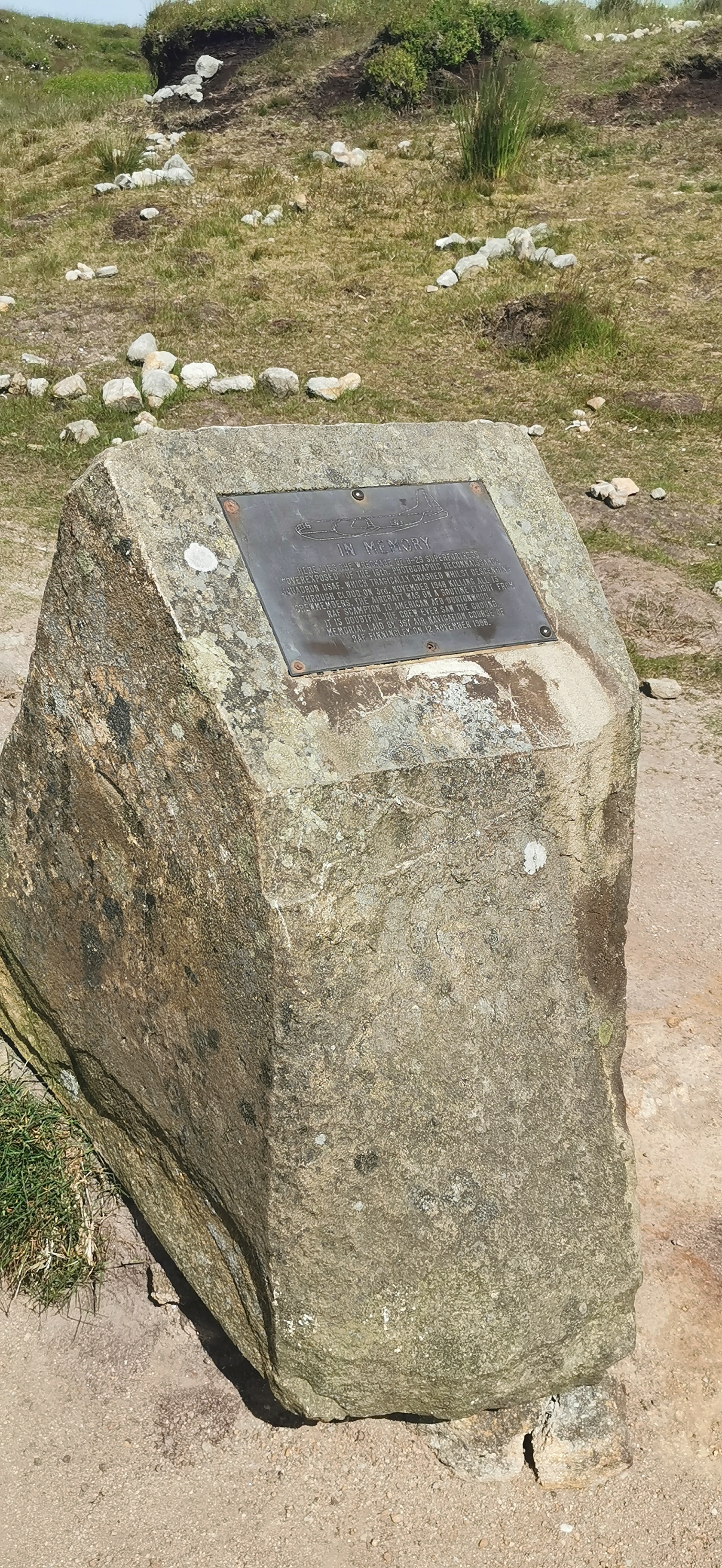 Photo taken between B-29 Superfortress and Higher Shelf Stones
